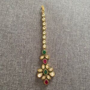 Teeka Pakistani/Indian Jewelry Headpiece Hanging Head Chain